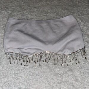 White crop top with charms